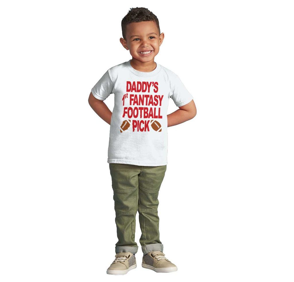 Fantasy Football Pick Infant Toddler T Shirt-Direct To Garment Print-Brisco Baby
