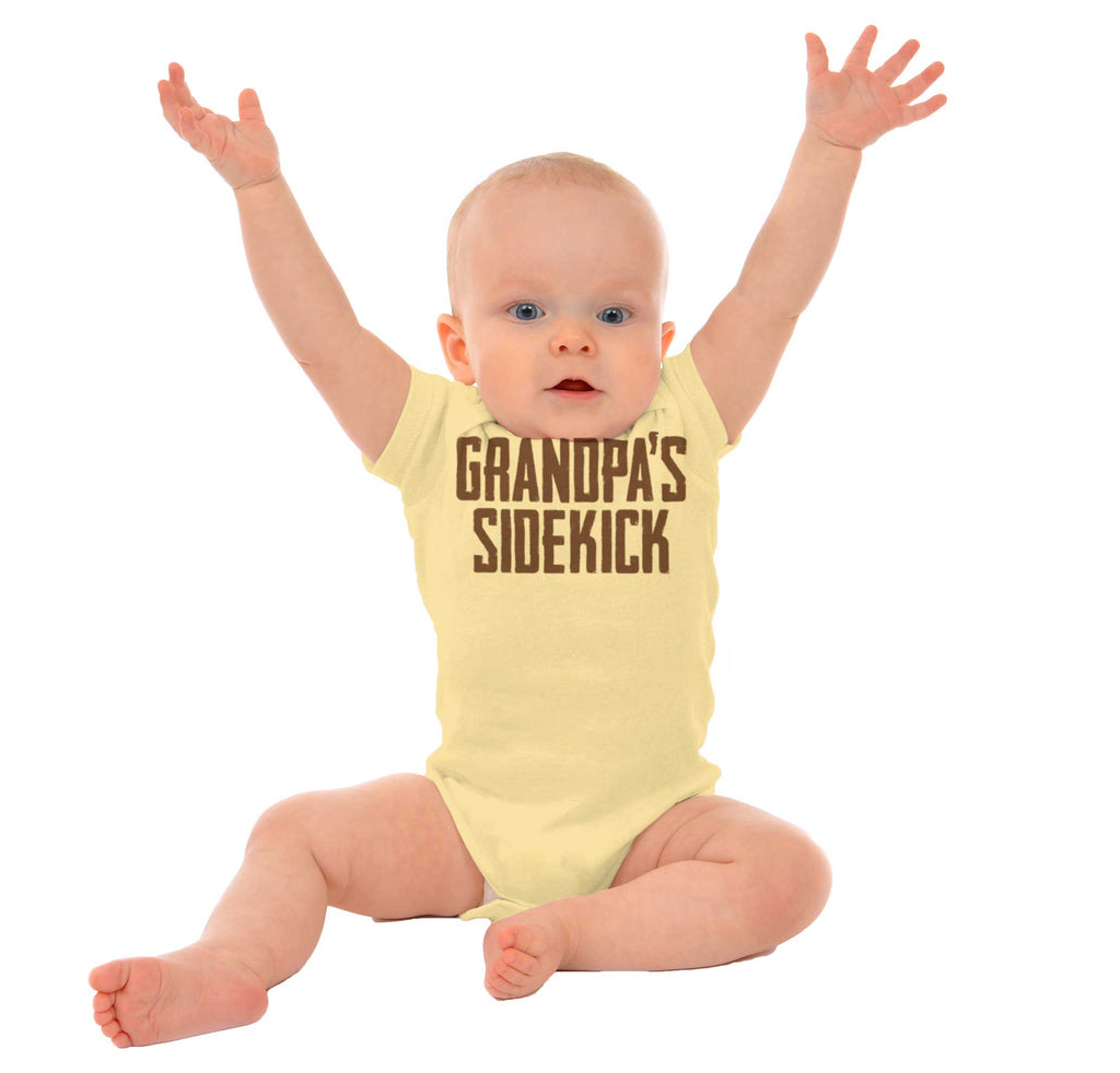 Grandpa's Sidekick Romper Bodysuit-Direct To Garment Print-Brisco Baby