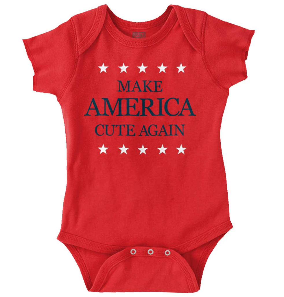 America Cute Again Romper Bodysuit-Direct To Garment Print-Brisco Baby