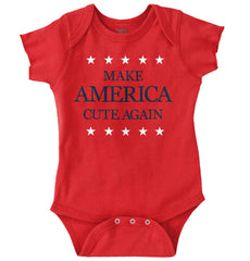 America Cute Again Romper Bodysuit-Direct To Garment Print-Brisco Baby