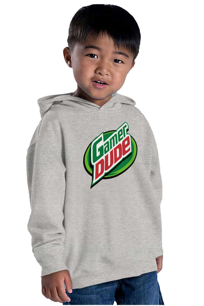Gamer Dude Video Gaming Geek Toddler Pullover Hoodie-Direct To Garment Print-Brisco Baby
