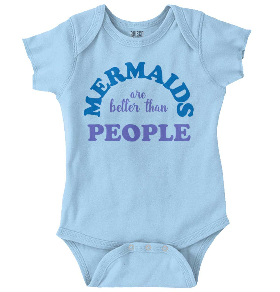 Mermaids Are Better Romper Bodysuit-Direct To Garment Print-Brisco Baby