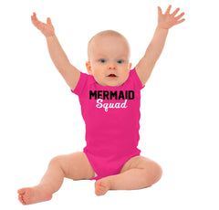 Mermaid Squad Romper Bodysuit-Direct To Garment Print-Brisco Baby