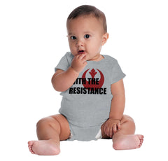 With The Resistance Romper Bodysuit-Direct To Garment Print-Brisco Baby