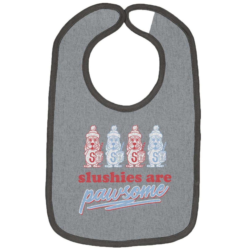Pawsome Trimmed Colored Velcro Bib-Direct To Garment Print-Brisco Baby