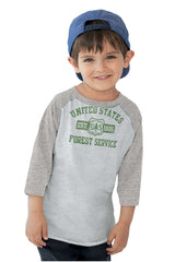 Forest Service Toddler Baseball-Direct To Garment Print-Brisco Baby