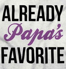 Already Papa's Favorite Romper Bodysuit-Direct To Garment Print-Brisco Baby