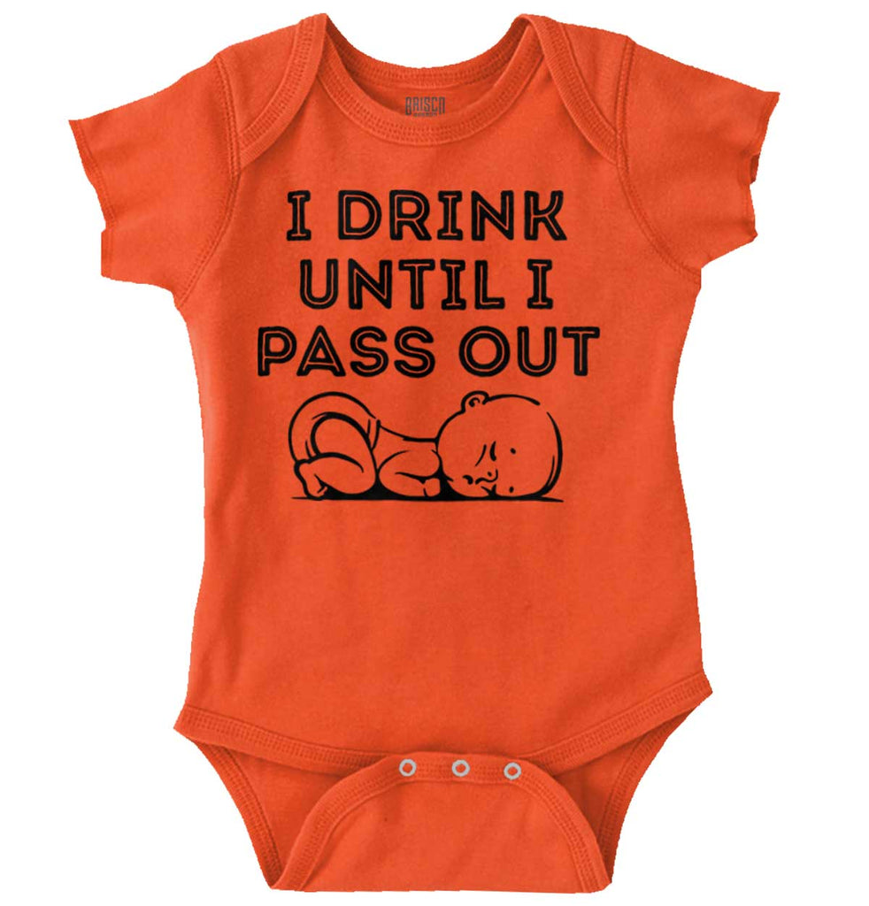 Until I Pass Out Romper Bodysuit-Direct To Garment Print-Brisco Baby