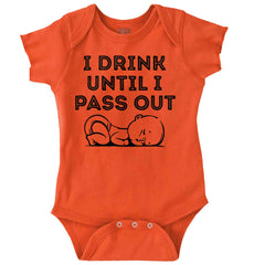 Until I Pass Out Romper Bodysuit-Direct To Garment Print-Brisco Baby