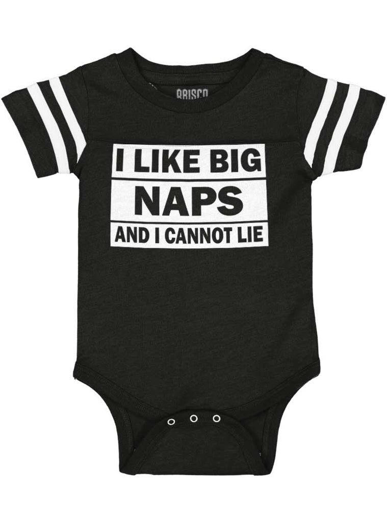 Big Naps Football Romper Bodysuit-Direct To Garment Print-Brisco Baby