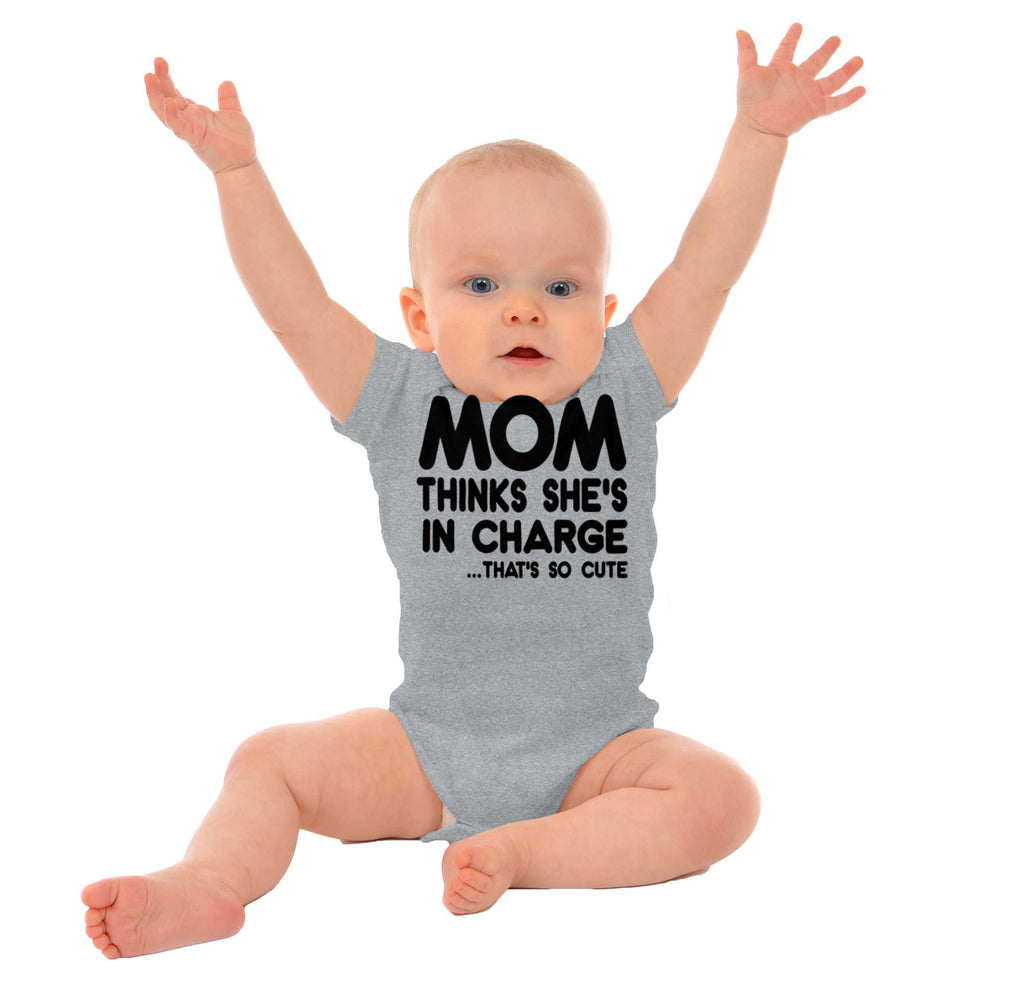 In Charge Romper Bodysuit-Direct To Garment Print-Brisco Baby