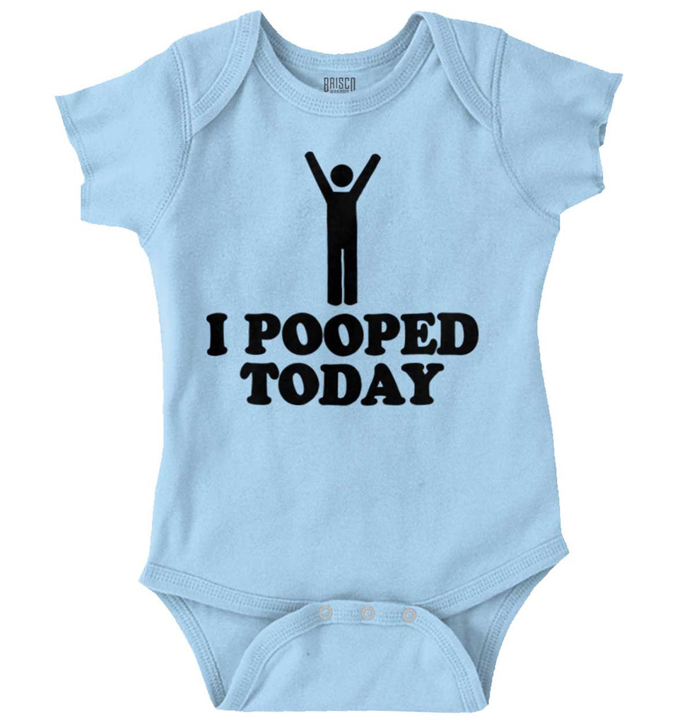 I Pooped Today Romper Bodysuit-Direct To Garment Print-Brisco Baby