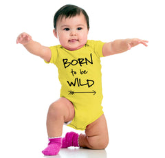 Born To Be Wild Romper Bodysuit-Direct To Garment Print-Brisco Baby