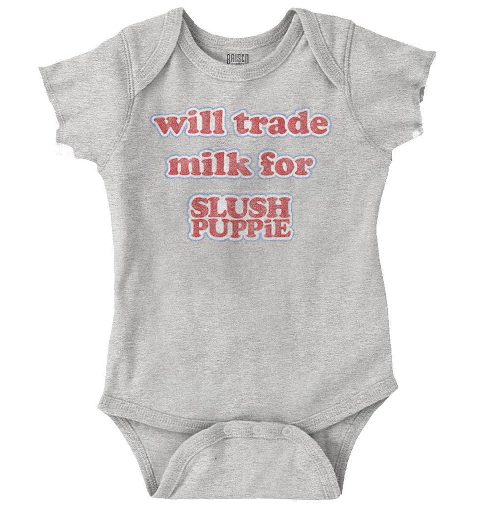 Milk For Slush Puppie Romper Bodysuit-Direct To Garment Print-Brisco Baby