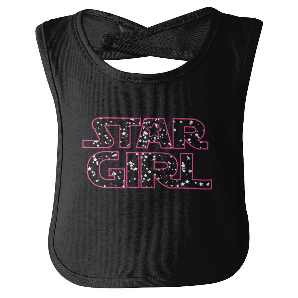 Star Girl Infant Baby Bib-Direct To Garment Print-Brisco Baby