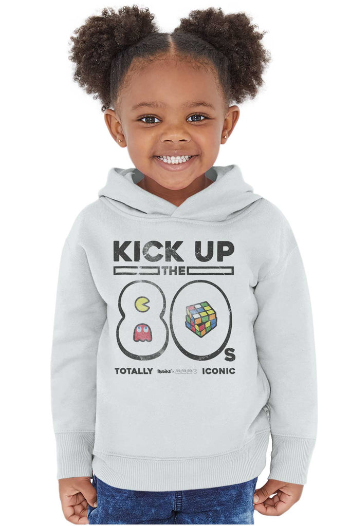 Kick Up The 80s Toddler Pullover Hoodie-Direct To Garment Print-Brisco Baby