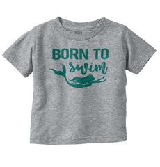 Born To Swim Infant Toddler T Shirt-Direct To Garment Print-Brisco Baby