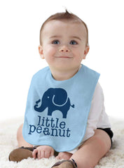 Elephant Peanut Infant Baby Bib-Direct To Garment Print-Brisco Baby