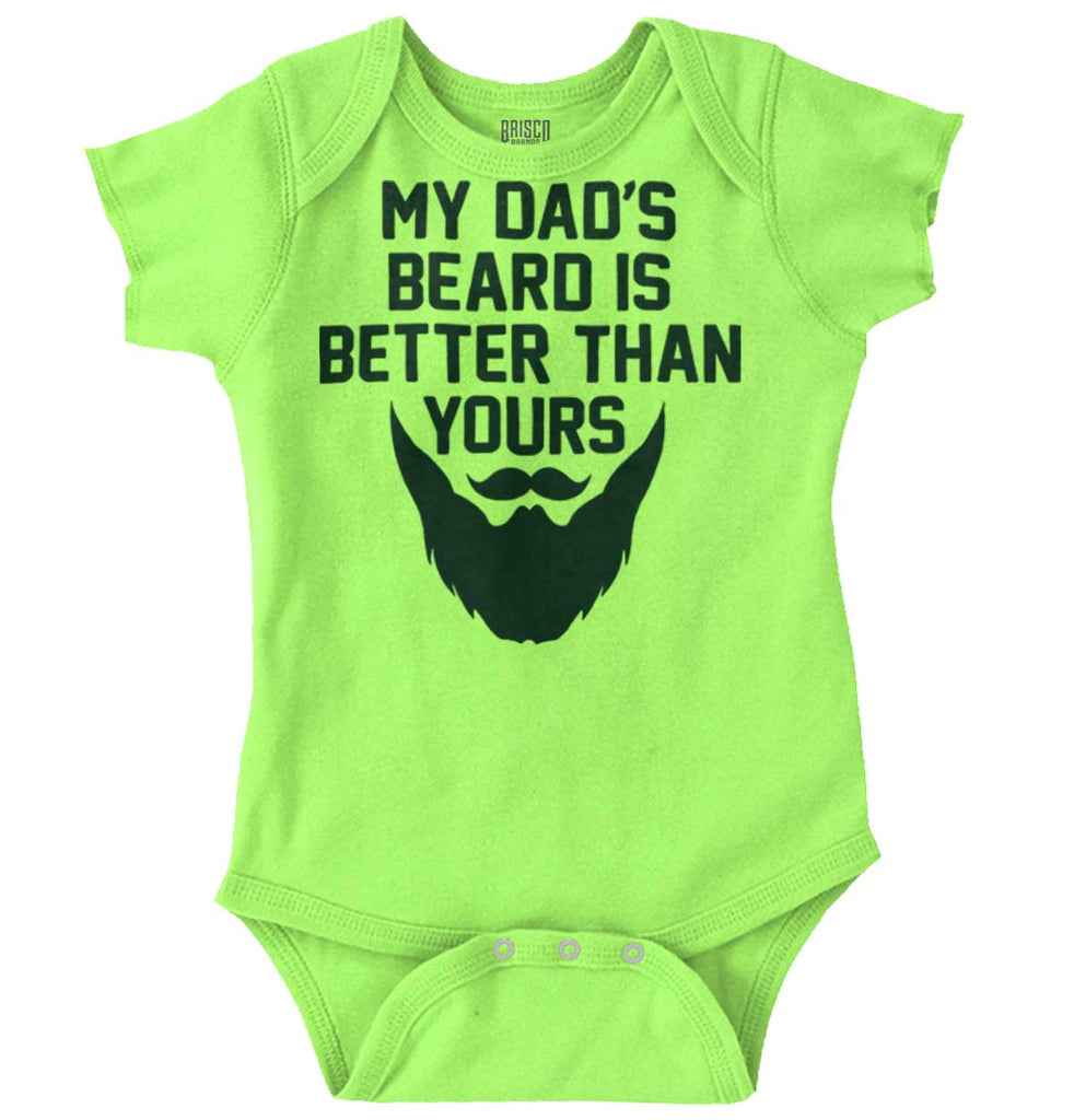 Dad's Beard Romper Bodysuit-Direct To Garment Print-Brisco Baby