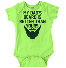 Dad's Beard Romper Bodysuit-Direct To Garment Print-Brisco Baby