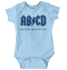 AB CD Romper Bodysuit-Direct To Garment Print-Brisco Baby