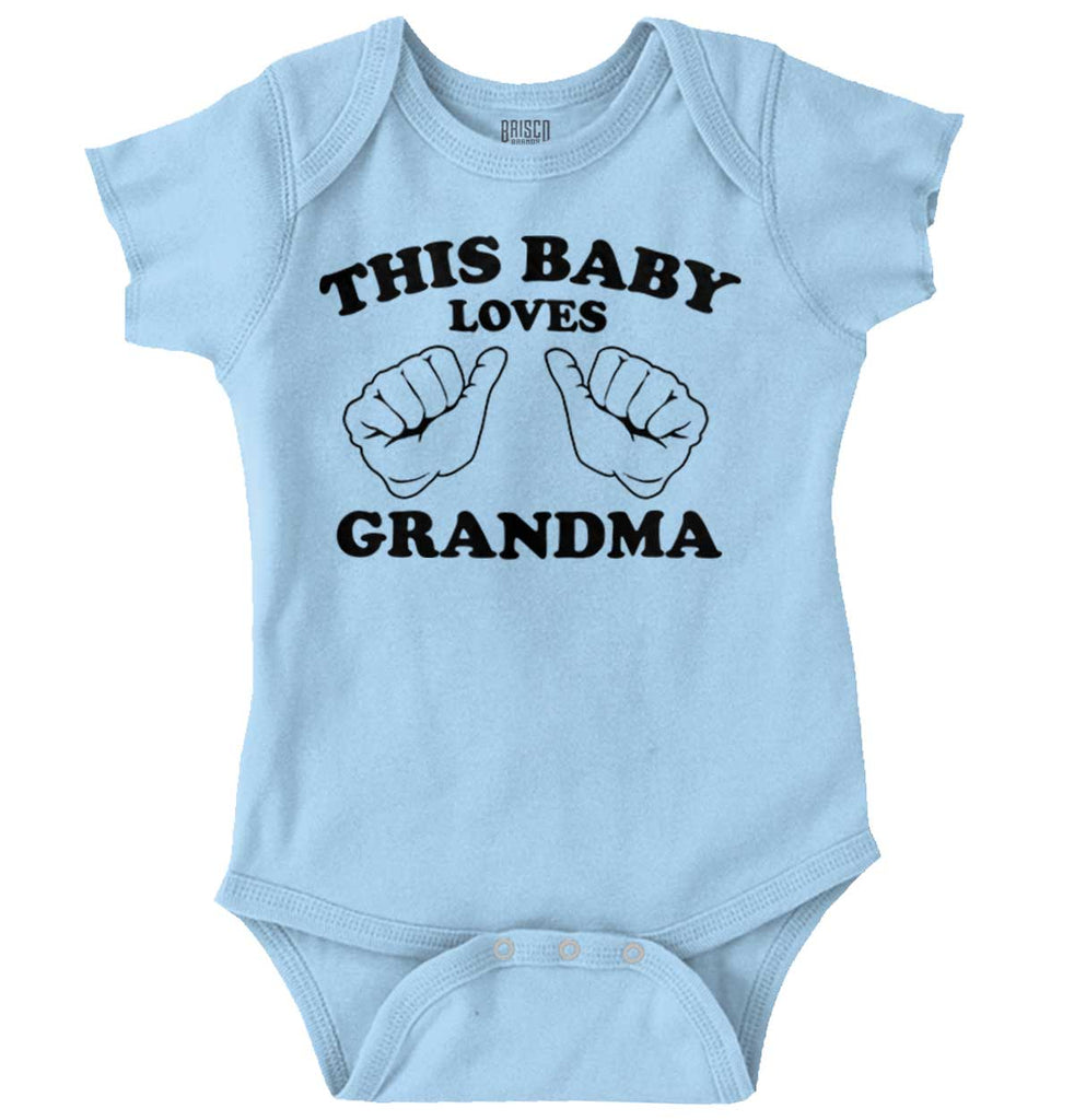 Baby Loves Grandma Romper Bodysuit-Direct To Garment Print-Brisco Baby