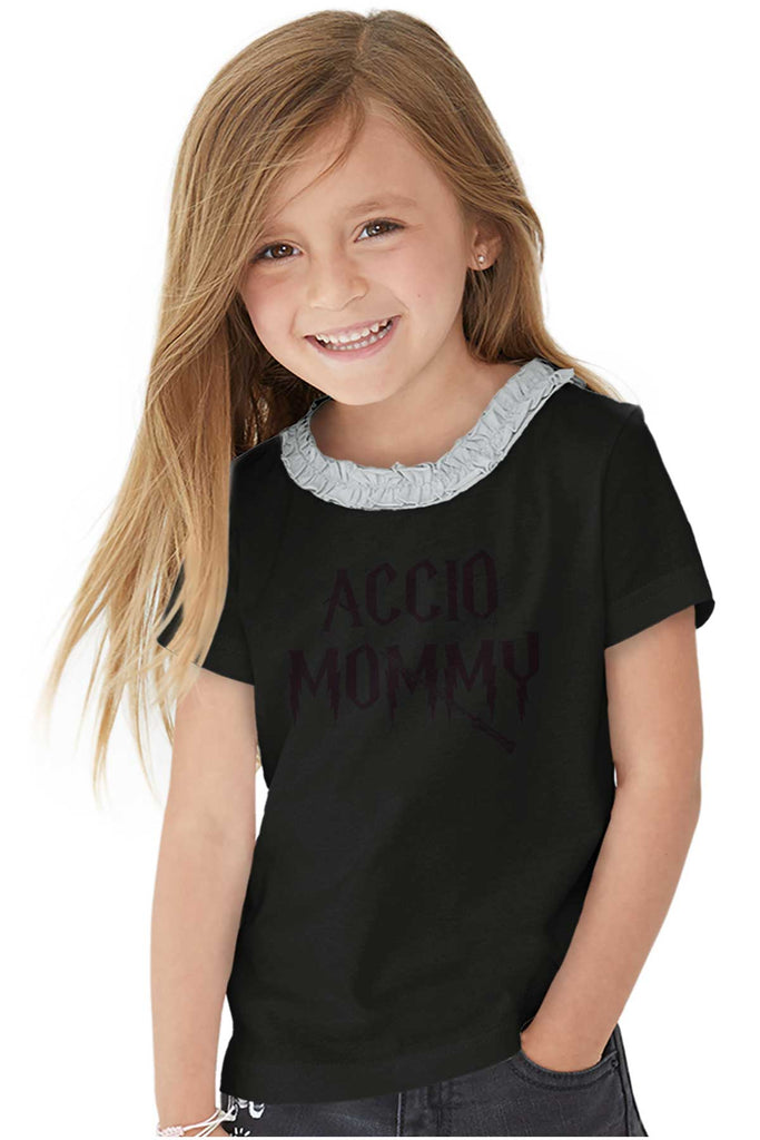Accio Mommy Toddler Ruffled Trim T-Shirt-Direct To Garment Print-Brisco Baby