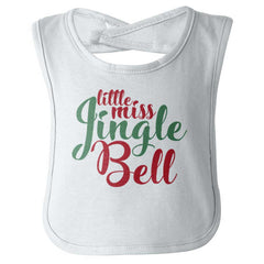 Little Miss Jingle Bell Infant Baby Bib-Direct To Garment Print-Brisco Baby