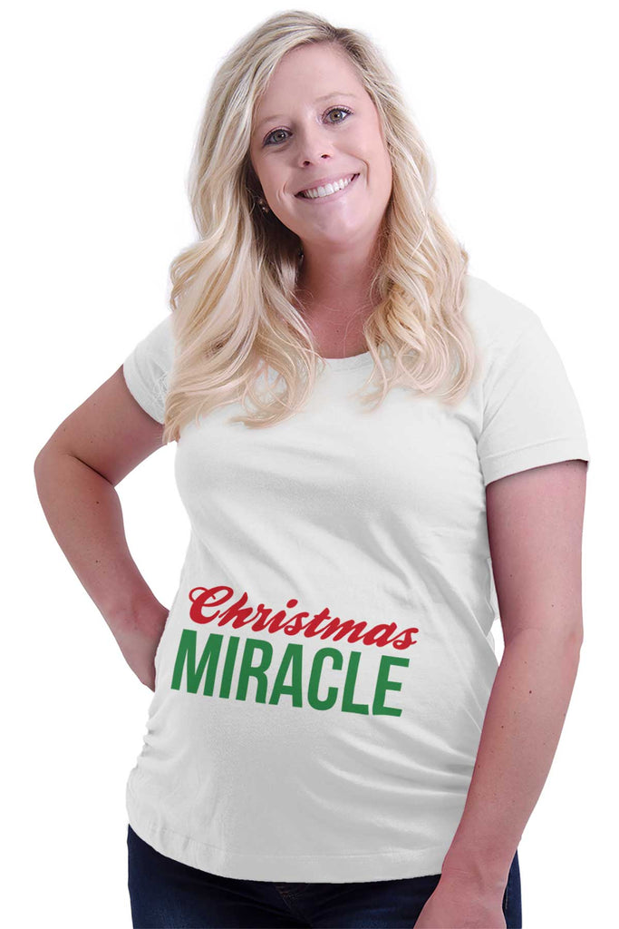 Christmas Miracle Maternity T-Shirt-Direct To Garment Print-Brisco Baby