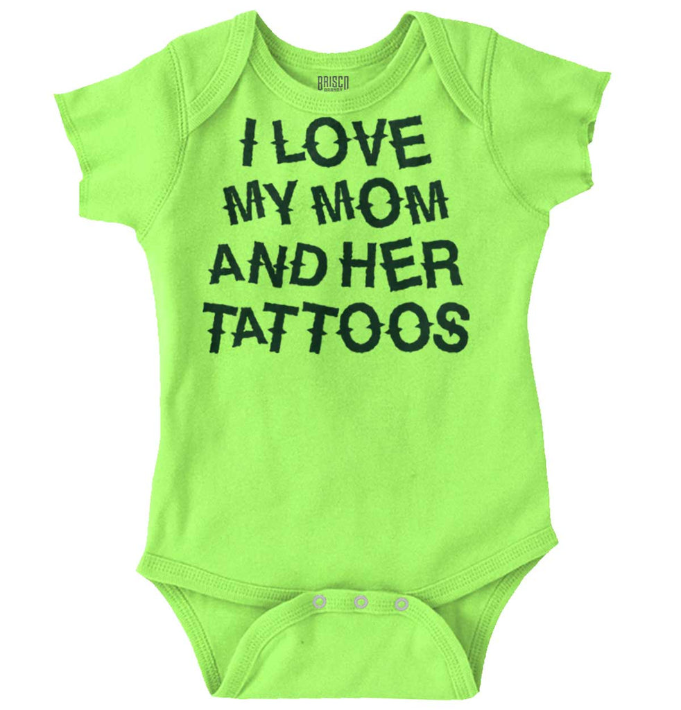 Mom's Tattoos Romper Bodysuit-Direct To Garment Print-Brisco Baby