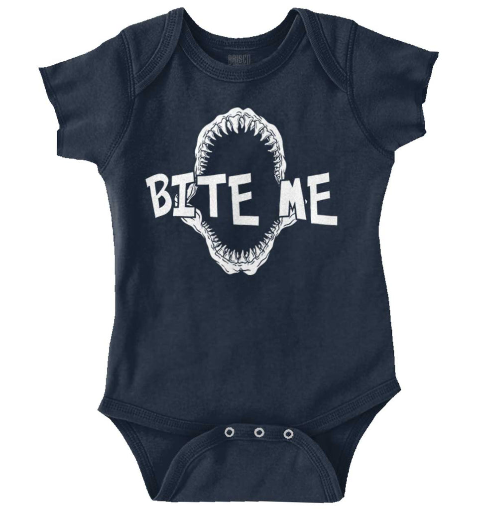 Bite Me Romper Bodysuit-Direct To Garment Print-Brisco Baby