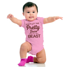 Pretty Face Romper Bodysuit-Direct To Garment Print-Brisco Baby