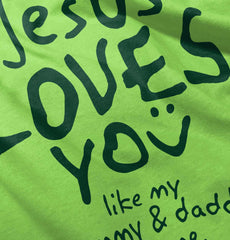 Jesus Loves You Infant Toddler T Shirt-Direct To Garment Print-Brisco Baby