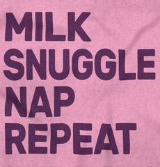 Milk Snuggle Nap Romper Bodysuit-Direct To Garment Print-Brisco Baby