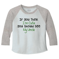 See My Uncle Toddler Baseball-Direct To Garment Print-Brisco Baby