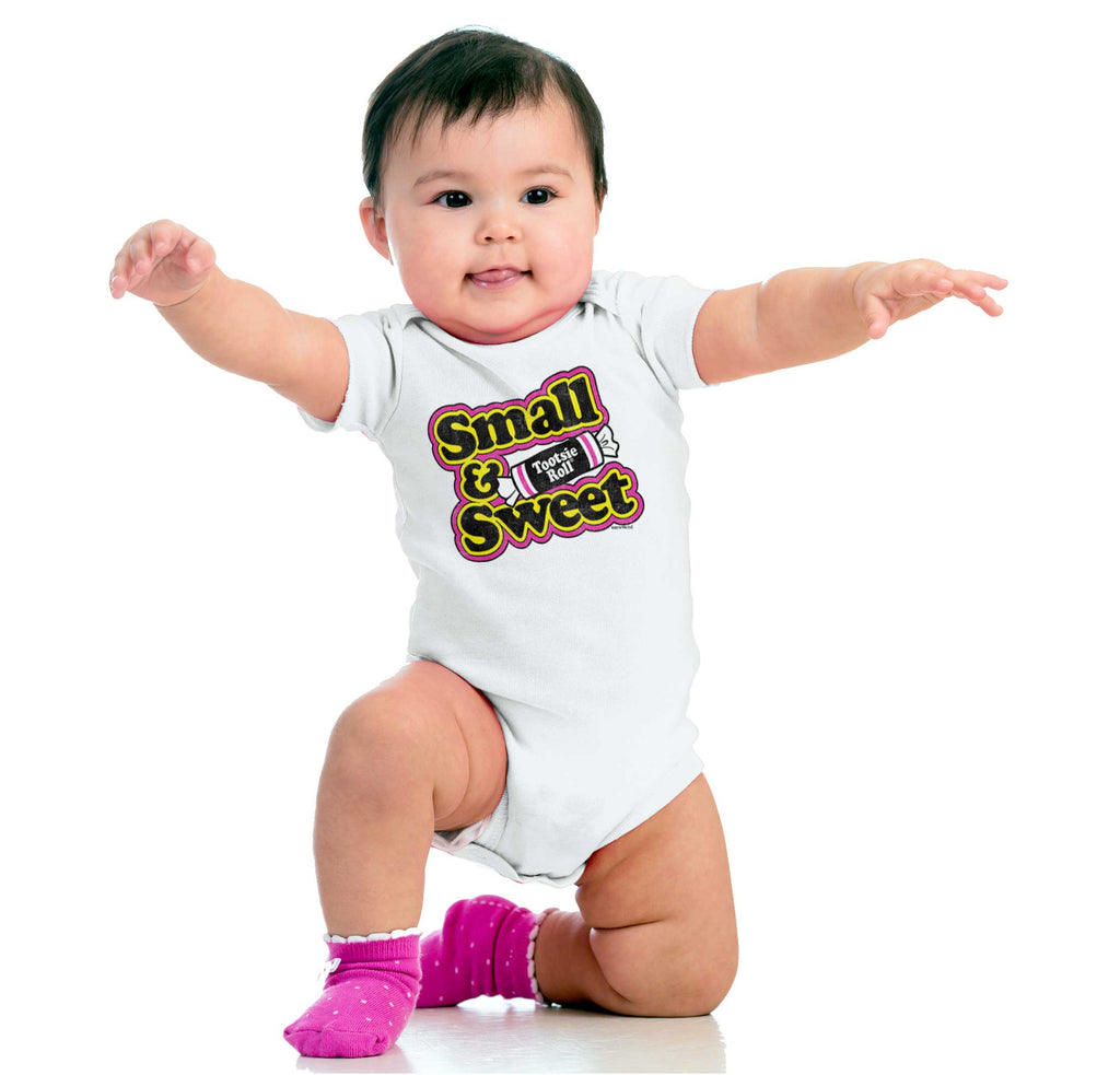 Small And Sweet Romper Bodysuit-Direct To Garment Print-Brisco Baby