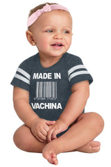 Made In Vachina Football Romper Bodysuit-Direct To Garment Print-Brisco Baby