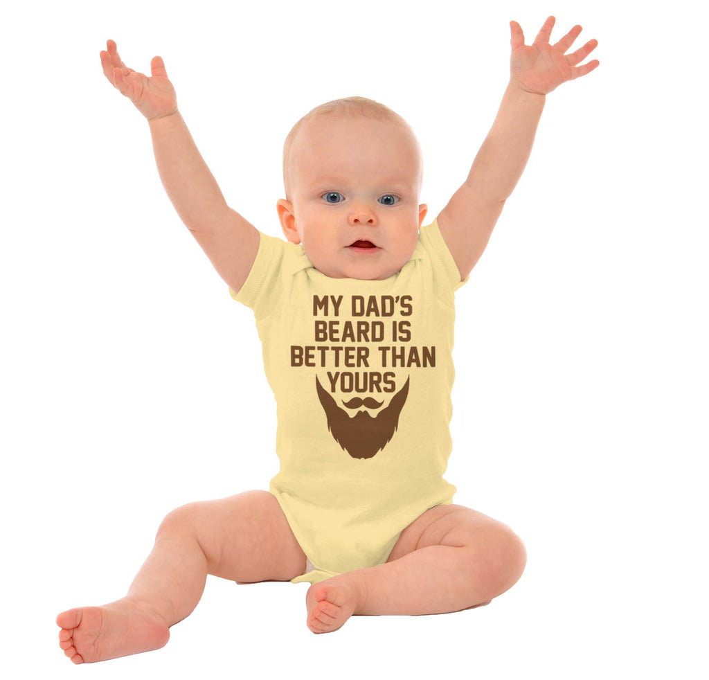 Dad's Beard Romper Bodysuit-Direct To Garment Print-Brisco Baby