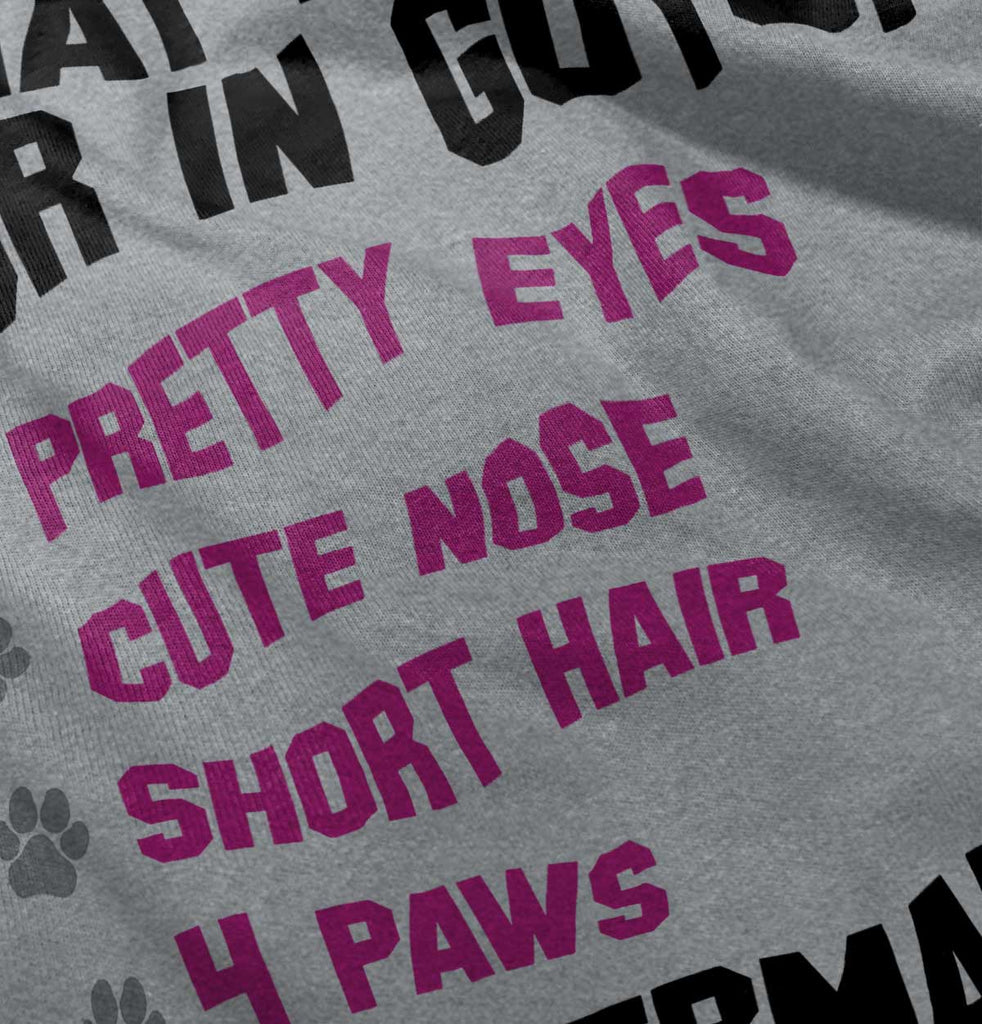 Doberman Checklist Romper Bodysuit-Direct To Garment Print-Brisco Baby