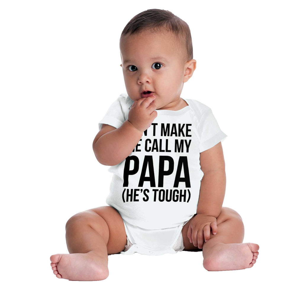 Don't Make Me Call Papa Romper Bodysuit-Direct To Garment Print-Brisco Baby