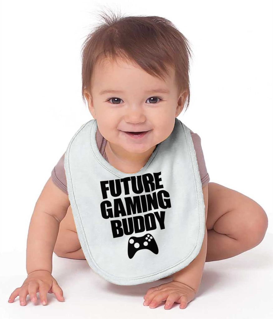 Future Gaming Buddy Infant Baby Bib-Direct To Garment Print-Brisco Baby