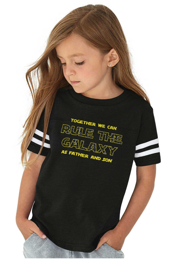 Rule The Galaxy Toddler Football Jersey Tee-Direct To Garment Print-Brisco Baby