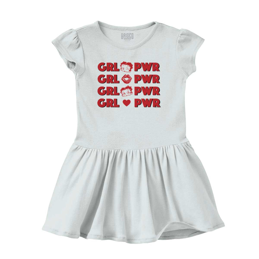 Girl Power Solid Baby Infant Dress-Direct To Garment Print-Brisco Baby
