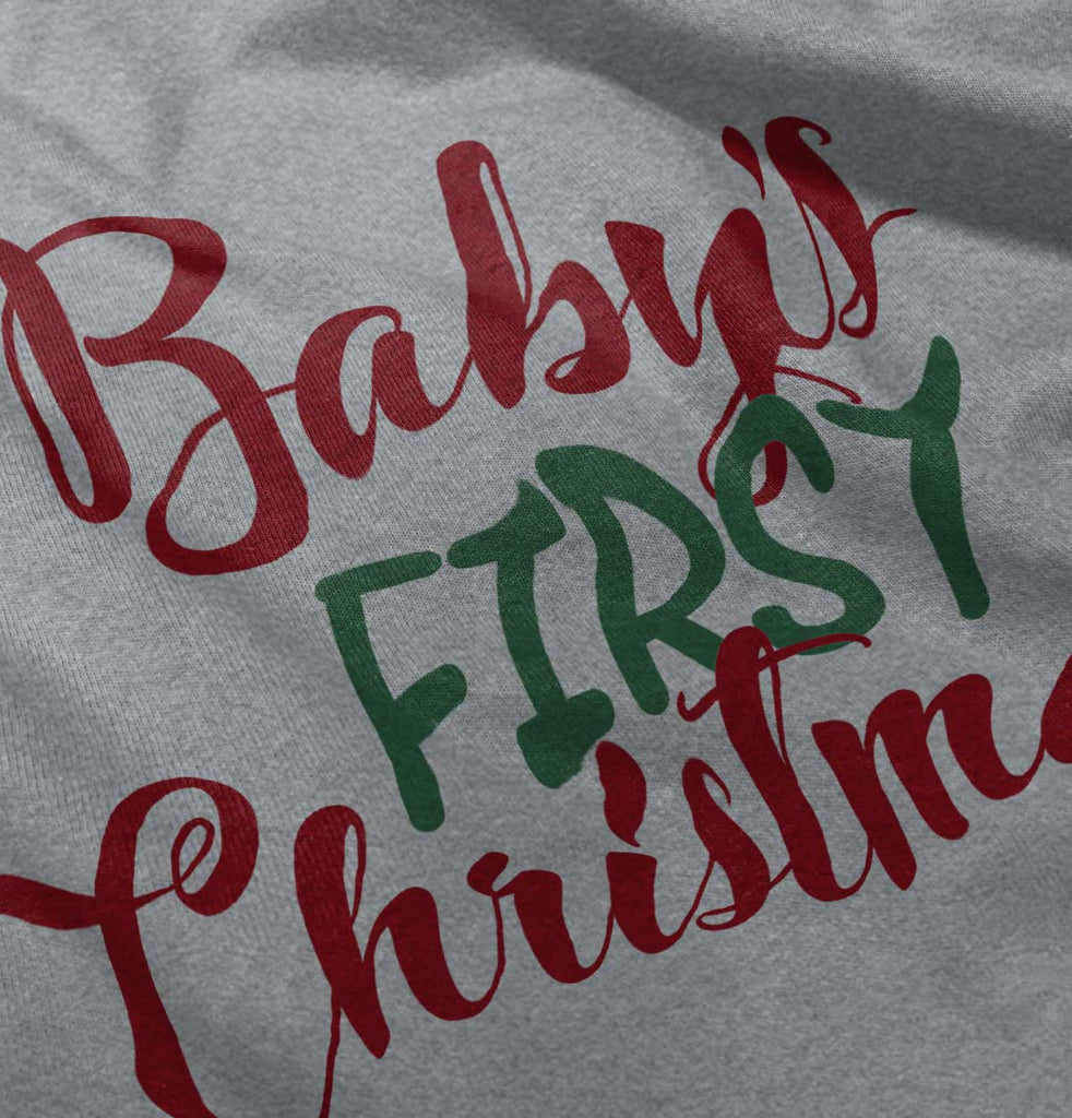 Baby's First Christmas Infant Toddler T Shirt-Direct To Garment Print-Brisco Baby