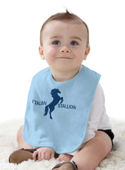 Italian Stallion Infant Baby Bib-Direct To Garment Print-Brisco Baby