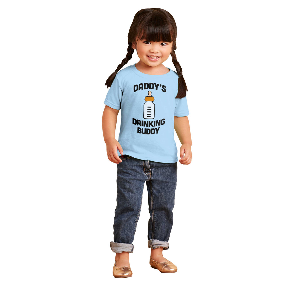 Dad Drinking Buddy Infant Toddler T Shirt-Direct To Garment Print-Brisco Baby