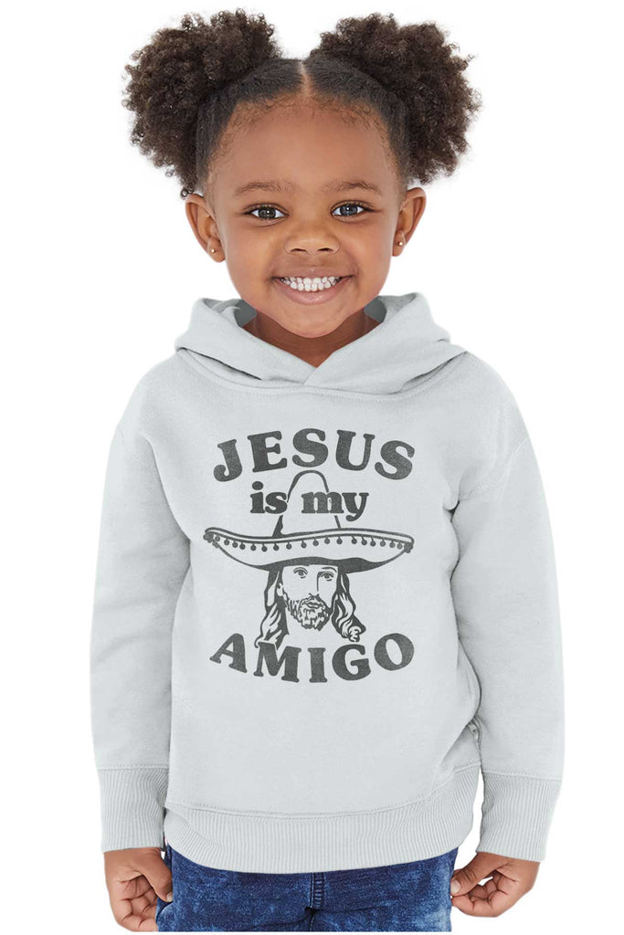 Amigo Jesus Toddler Pullover Hoodie-Direct To Garment Print-Brisco Baby