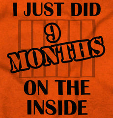 9 Months On The Inside Romper Bodysuit-Direct To Garment Print-Brisco Baby