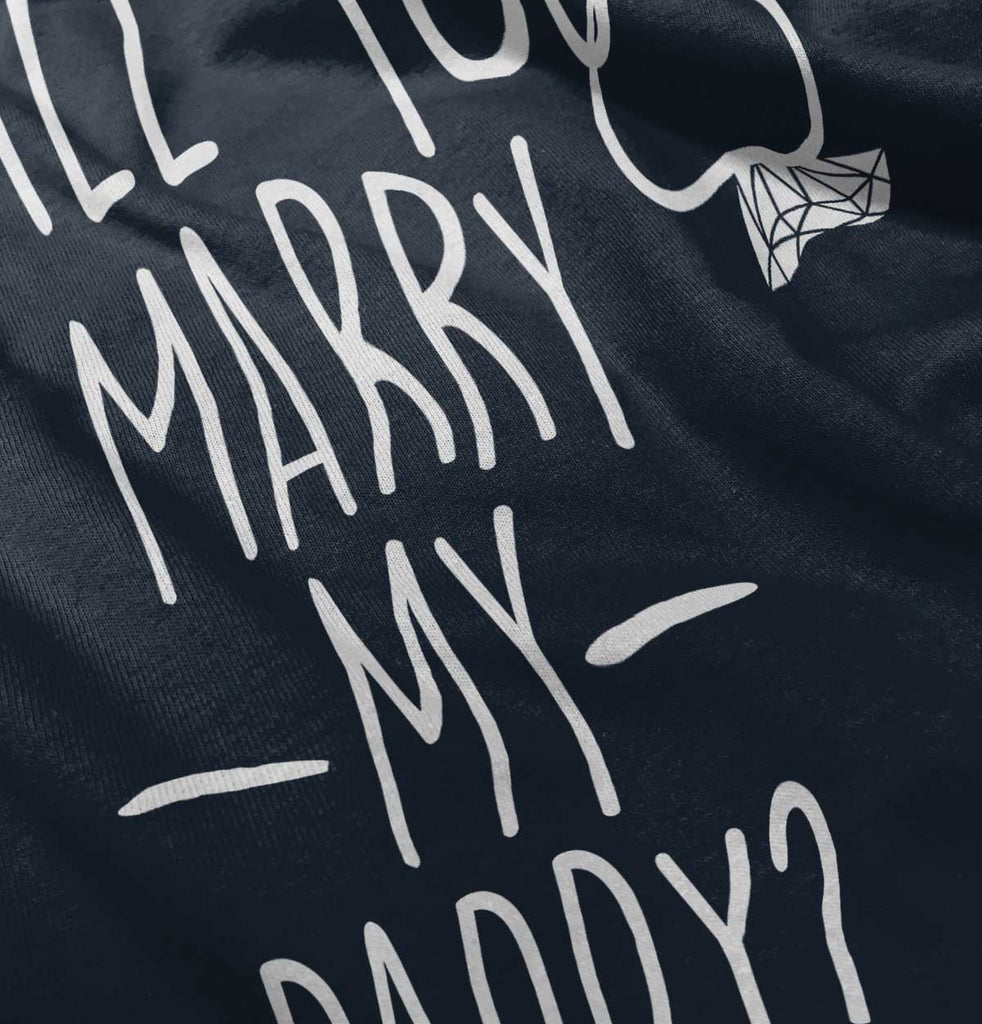 Marry My Daddy Ringer Romper Bodysuit-Direct To Garment Print-Brisco Baby