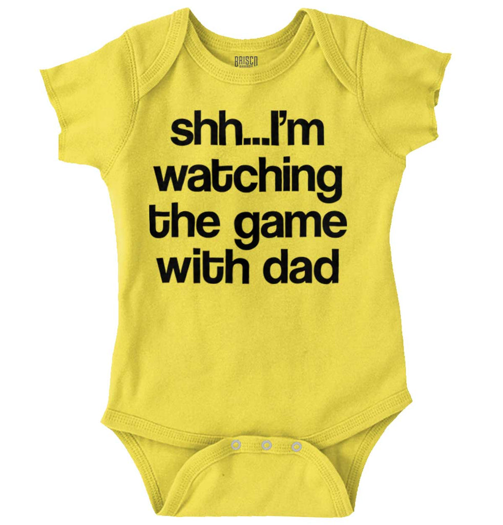 Watching the Game Romper Bodysuit-Direct To Garment Print-Brisco Baby